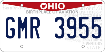 OH license plate GMR3955