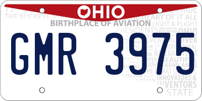 OH license plate GMR3975