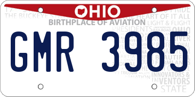 OH license plate GMR3985