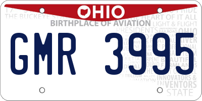 OH license plate GMR3995