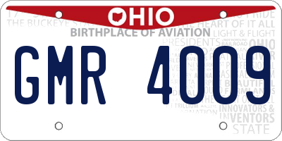 OH license plate GMR4009