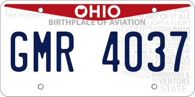 OH license plate GMR4037