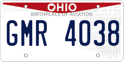 OH license plate GMR4038
