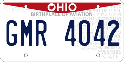 OH license plate GMR4042