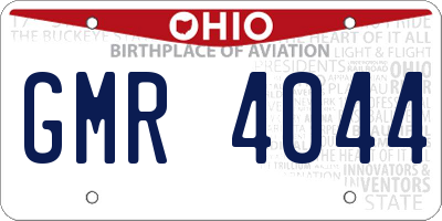 OH license plate GMR4044