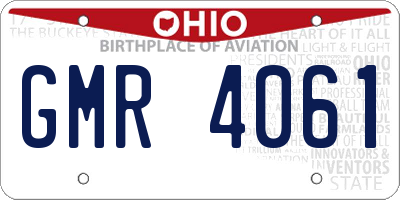 OH license plate GMR4061