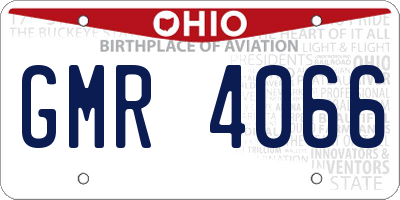OH license plate GMR4066