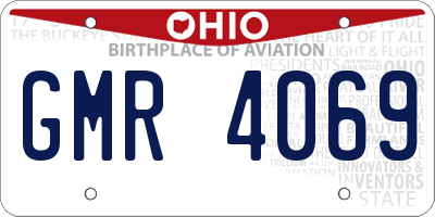 OH license plate GMR4069