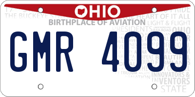 OH license plate GMR4099