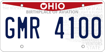 OH license plate GMR4100