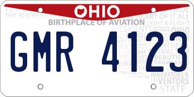 OH license plate GMR4123