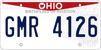 OH license plate GMR4126