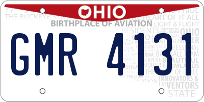 OH license plate GMR4131