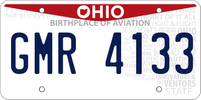OH license plate GMR4133