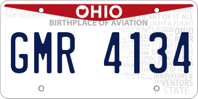 OH license plate GMR4134