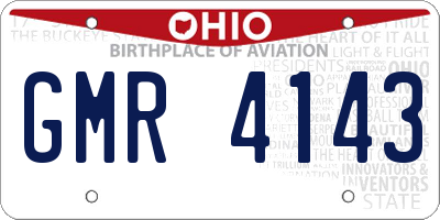 OH license plate GMR4143