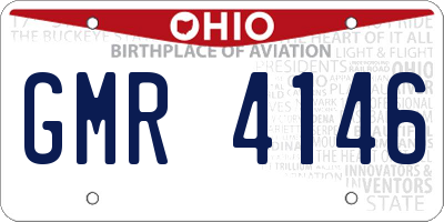 OH license plate GMR4146