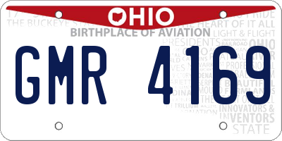 OH license plate GMR4169