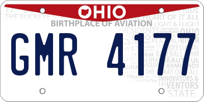 OH license plate GMR4177