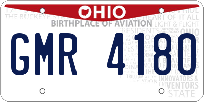 OH license plate GMR4180