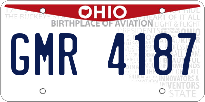 OH license plate GMR4187