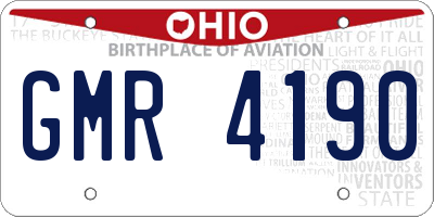 OH license plate GMR4190