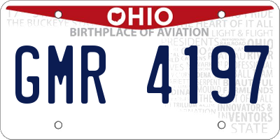 OH license plate GMR4197