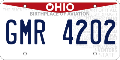 OH license plate GMR4202
