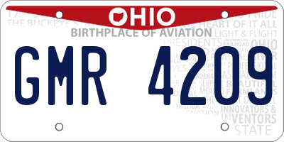 OH license plate GMR4209