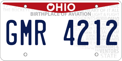 OH license plate GMR4212