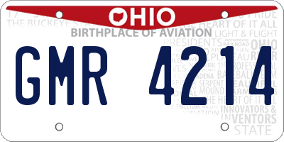 OH license plate GMR4214