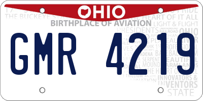 OH license plate GMR4219