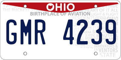 OH license plate GMR4239