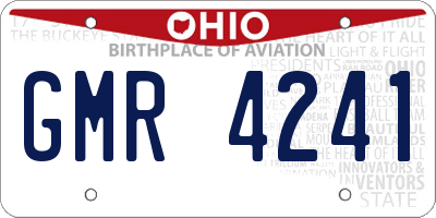 OH license plate GMR4241