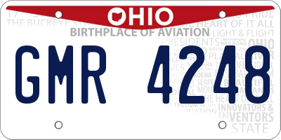 OH license plate GMR4248