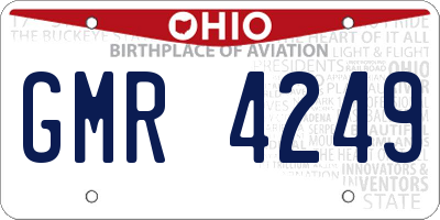OH license plate GMR4249