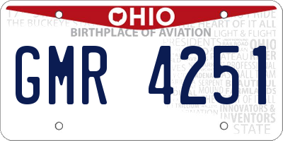 OH license plate GMR4251