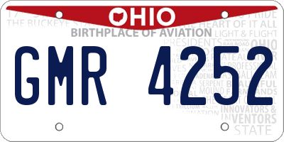 OH license plate GMR4252