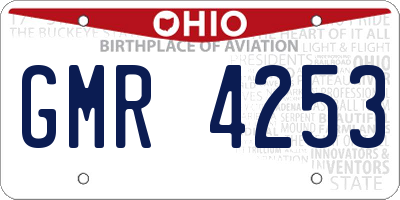 OH license plate GMR4253
