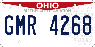 OH license plate GMR4268