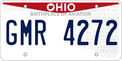 OH license plate GMR4272