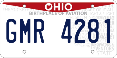 OH license plate GMR4281