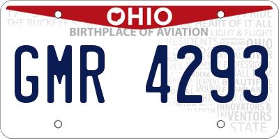 OH license plate GMR4293