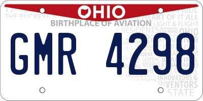 OH license plate GMR4298