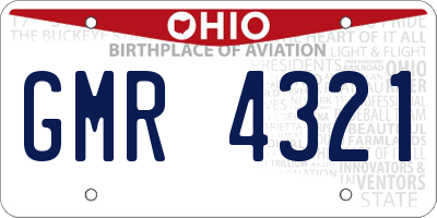 OH license plate GMR4321