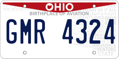 OH license plate GMR4324