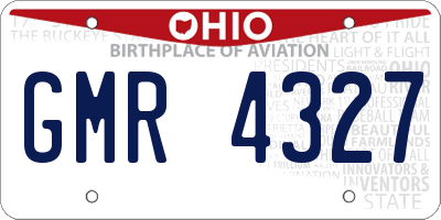 OH license plate GMR4327