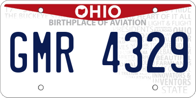 OH license plate GMR4329