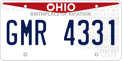 OH license plate GMR4331