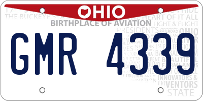 OH license plate GMR4339